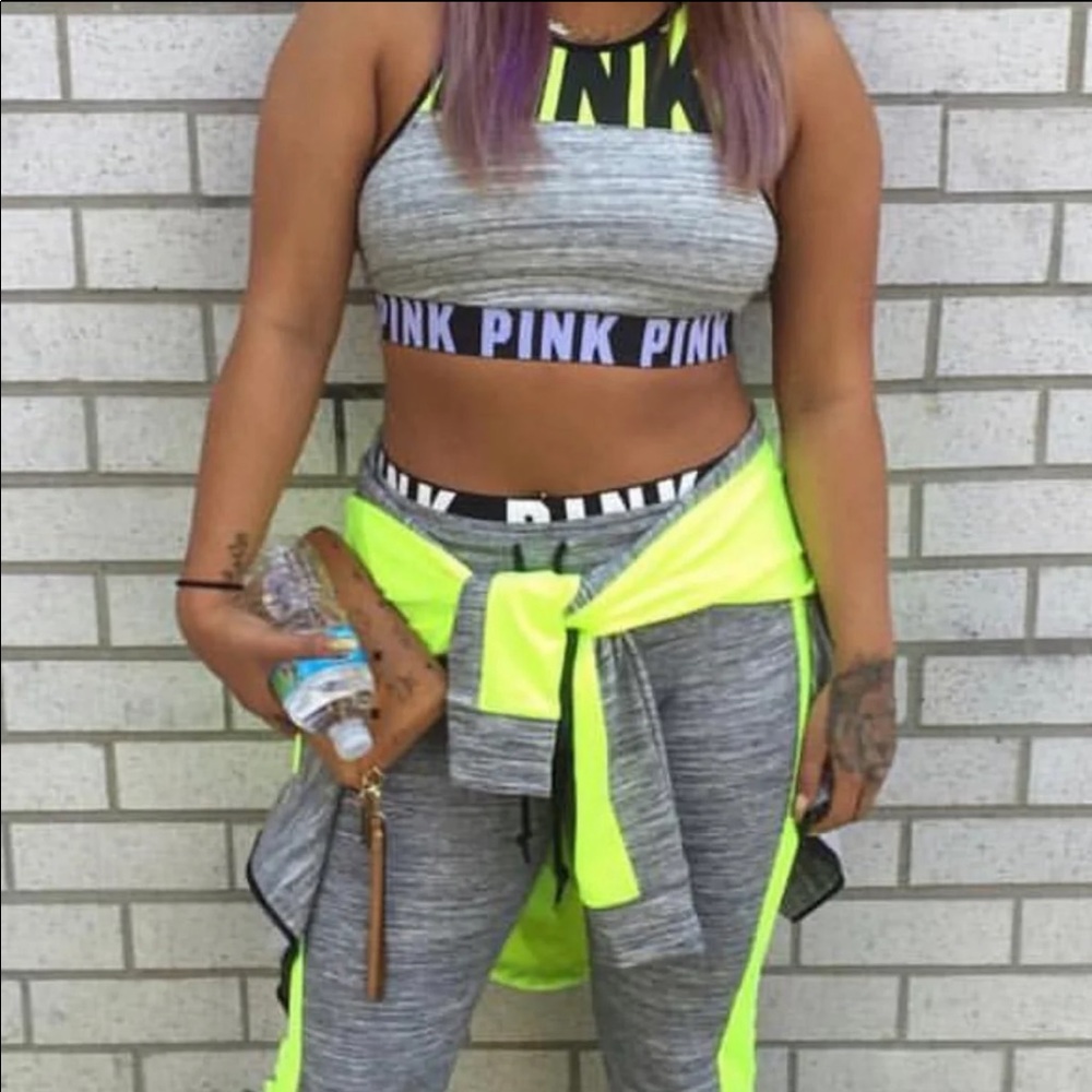 Pink Neon Green Tracksuit